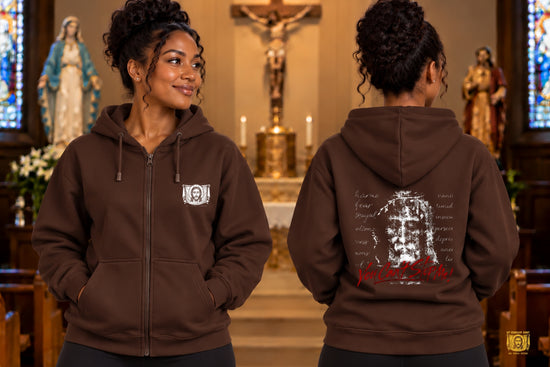 “You Can’t Stop Me!” Holy Face Zip-Up Hoodie